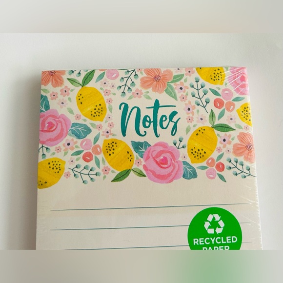 New Lined Note Pad "Notes" Pad Magnet on Back Clementine Vietnam Recycled Paper - Picture 10 of 12